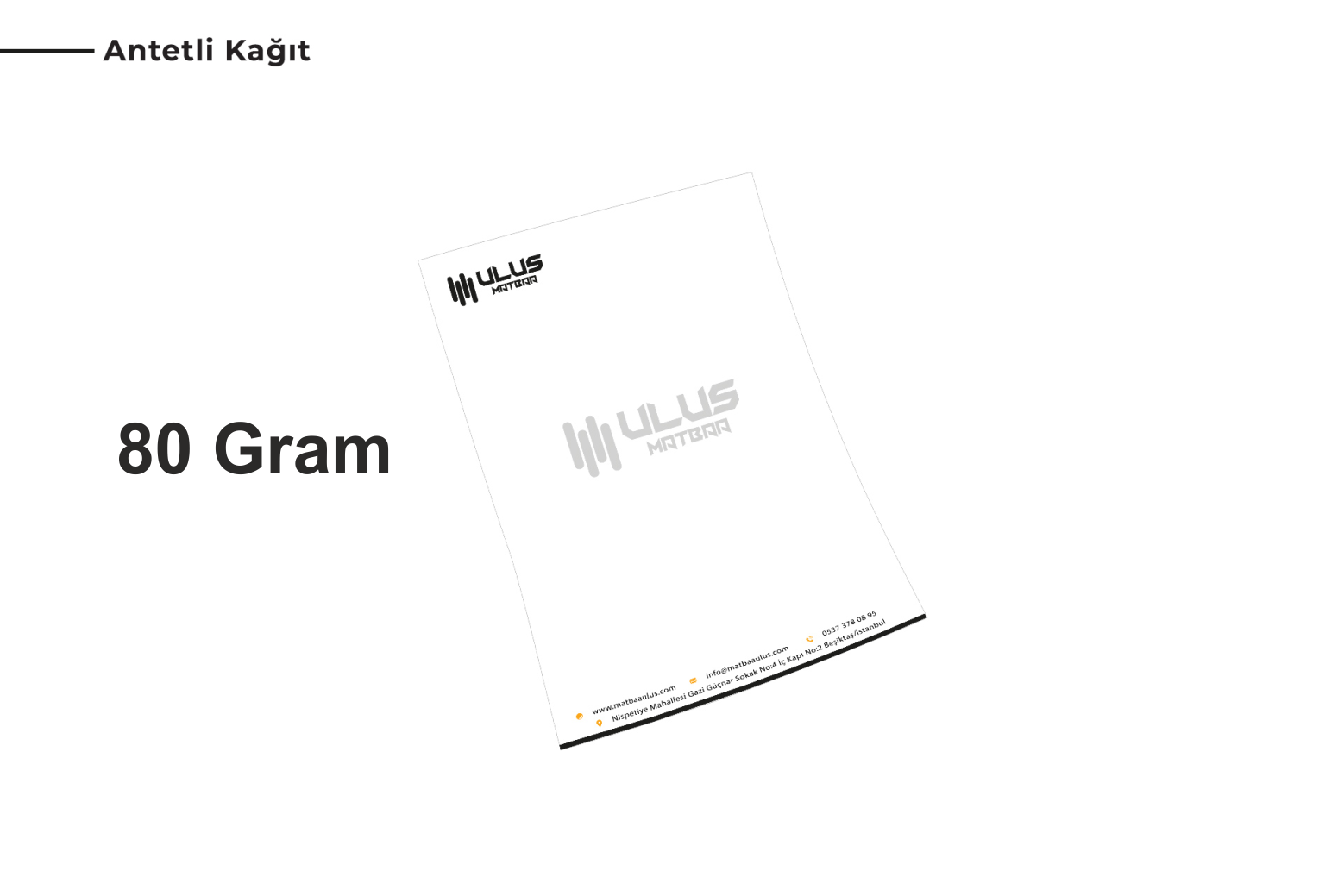 Antetli Kağıt-Antetli Kağıt A4 80 Gram